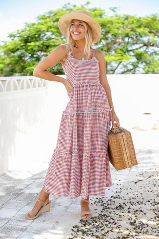 Darcey Gingham Maxi Dress