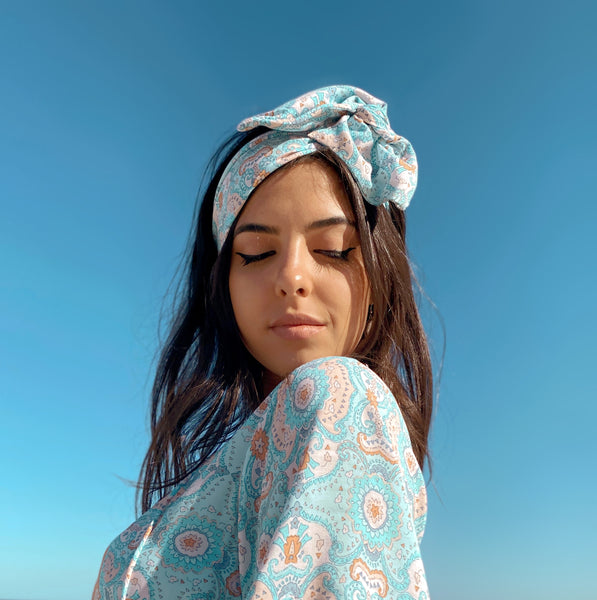 Headband - Mosaic Maze Teal